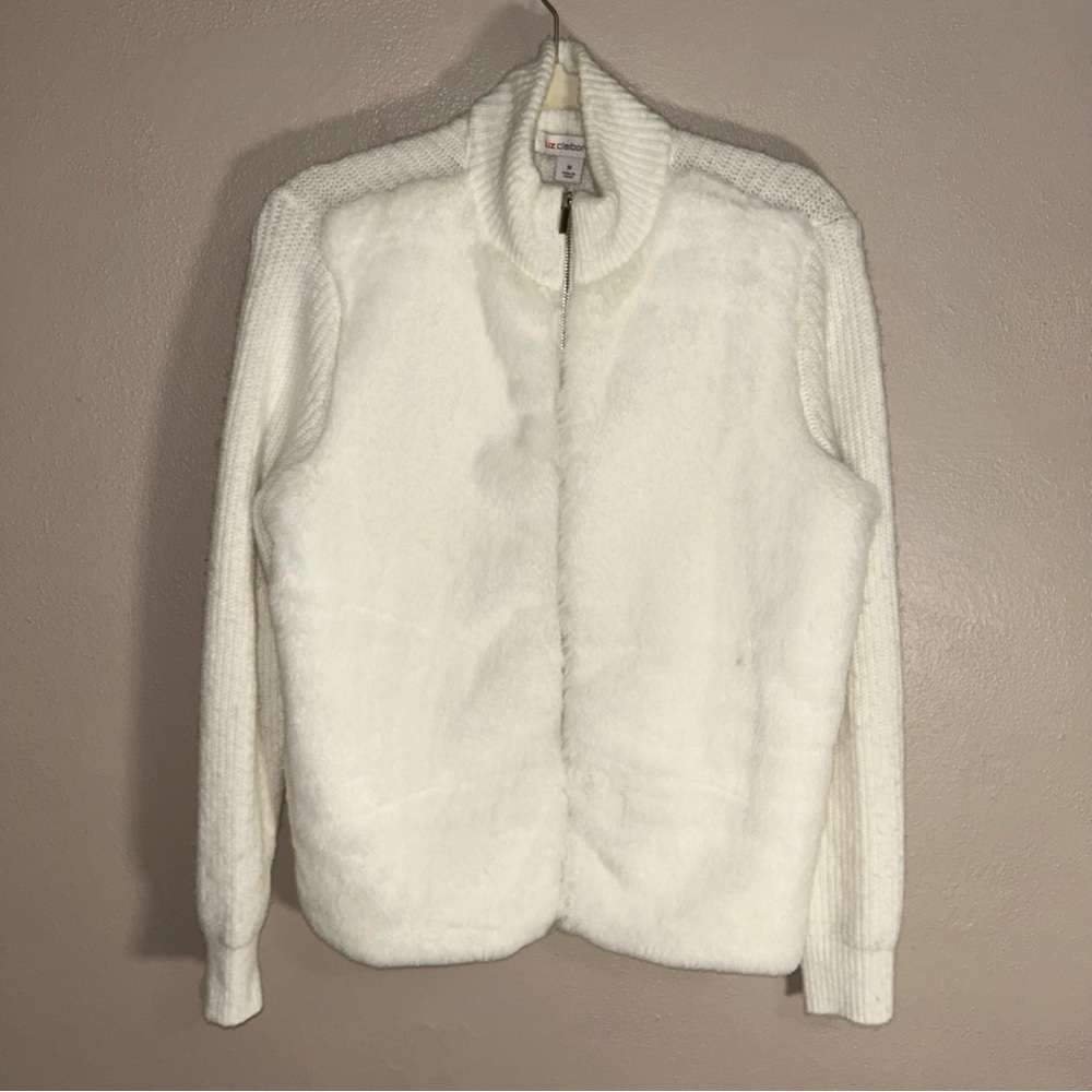 Liz Claiborne Cream Teddy Jacket